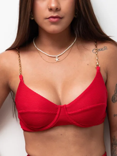 Top Nicoly Corrente Vermelho - Estação 1